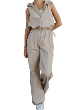 NWT Zara Hooded Jumpsuit 100% Cotton Size XS